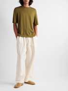 The Row - Dominic Merino Wool T-Shirt - Brown