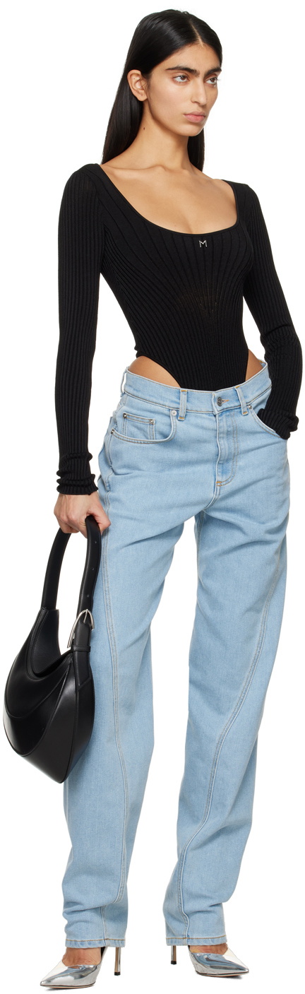 Mugler Black Hardware Bodysuit