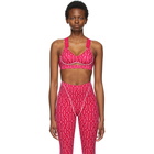 adidas x IVY PARK Pink Monogram Medium Support Cut-Out Sports Bra