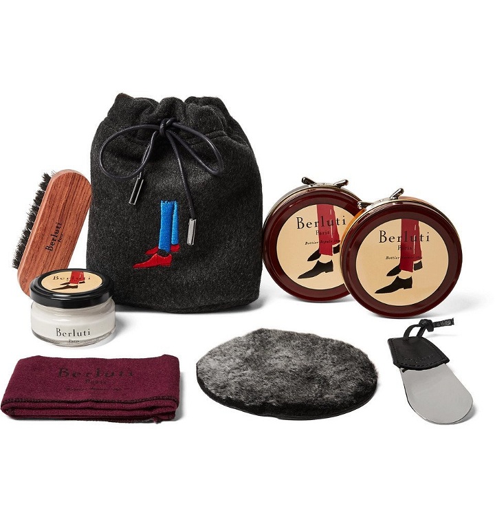 Photo: Berluti - Shoe Care Kit with Seven-Pack Knitted Socks - Men - Gray