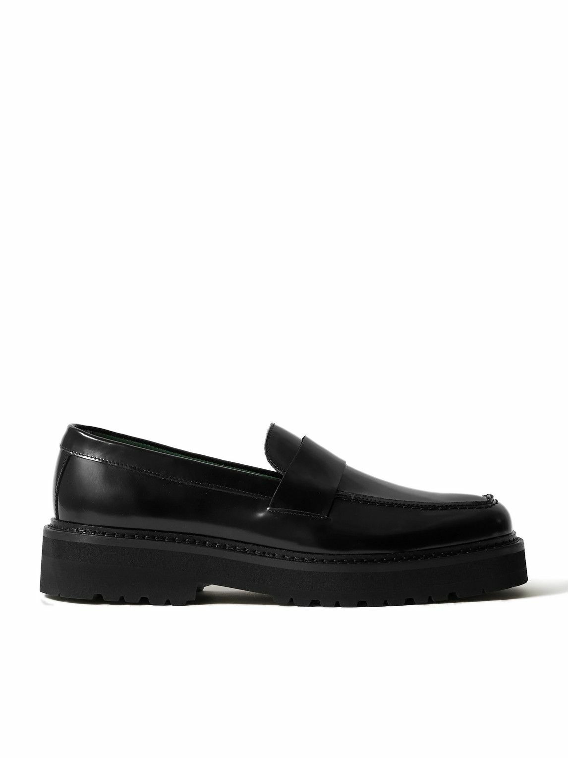 VINNY's - Peeters Glossed-Leather Loafers - Black