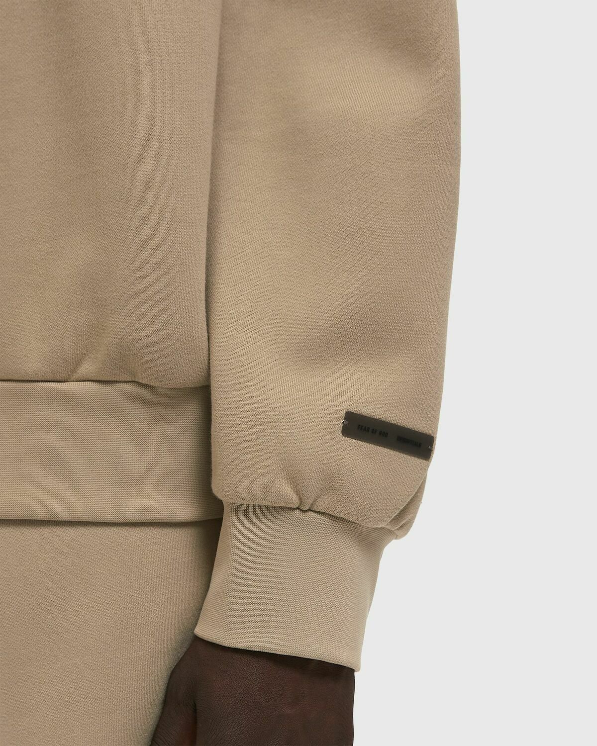 Fear of God Essentials CLASSSIC FIT FLEECE CREWNECK Beige Mens ...