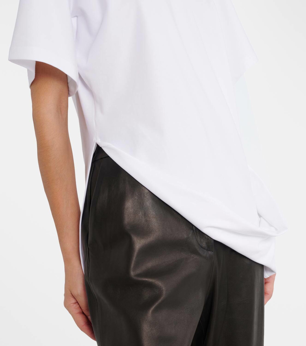 Sportmax Keras asymmetric cotton-blend T-shirt