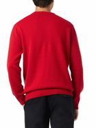 MC2 Saint Barth Man Crewneck Sweater With Aspen Postcard Jacquard