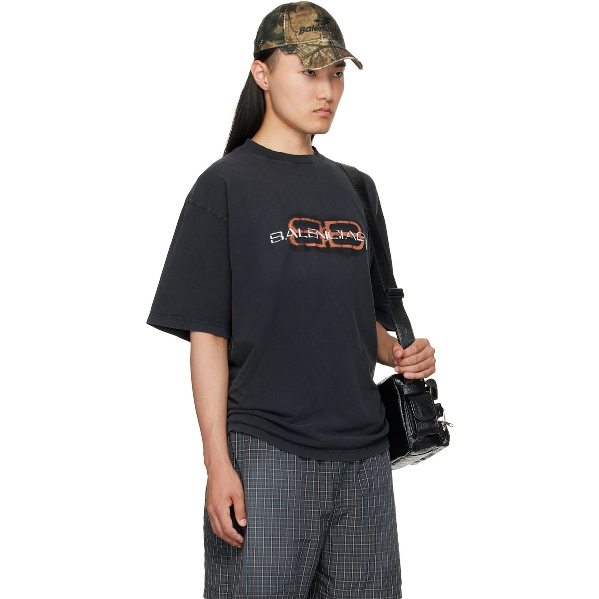 Balenciaga Black BB Stencil T-Shirt