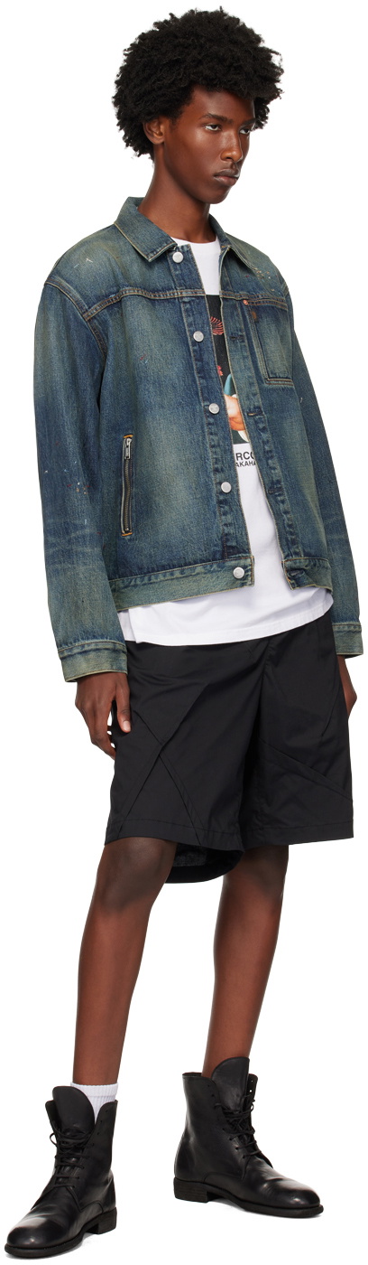 UNDERCOVER Blue Distressed Denim Jacket