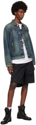 UNDERCOVER Blue Distressed Denim Jacket