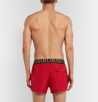 Versace - Slim-Fit Short-Length Swim Shorts - Red