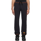 Phlemuns Black Contrast Stitch Lounge Pants