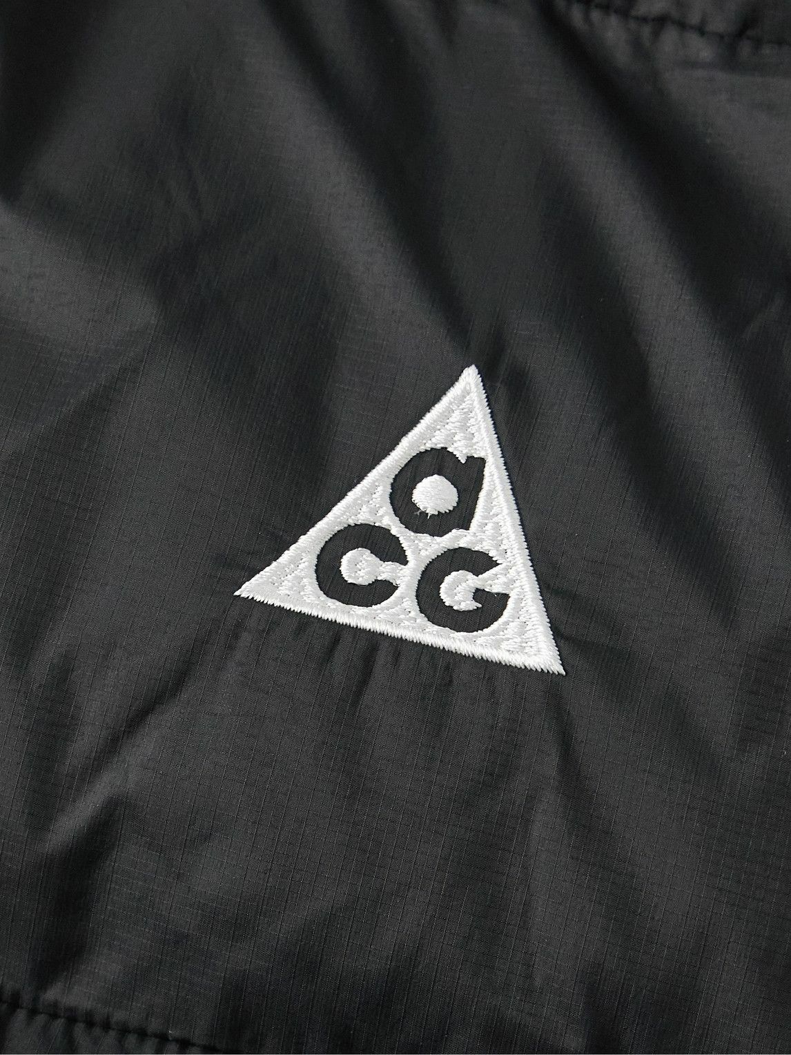 Nike - ACG Lunar Lake Logo-Embroidered Quilted Therma-FIT ADV Nylon-Ripstop Hooded Jacket - Black
