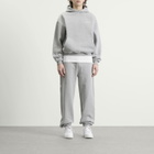 ANNIE HOOD Men's Mini Logo Hoodie in Marl Grey