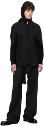 AARON ESH Black Draped Back Blazer