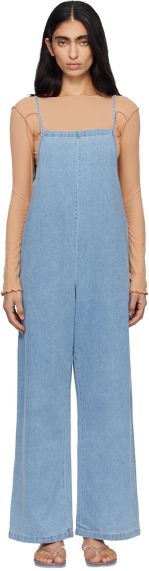 Photo: Baserange Blue Yumi Denim Jumpsuit