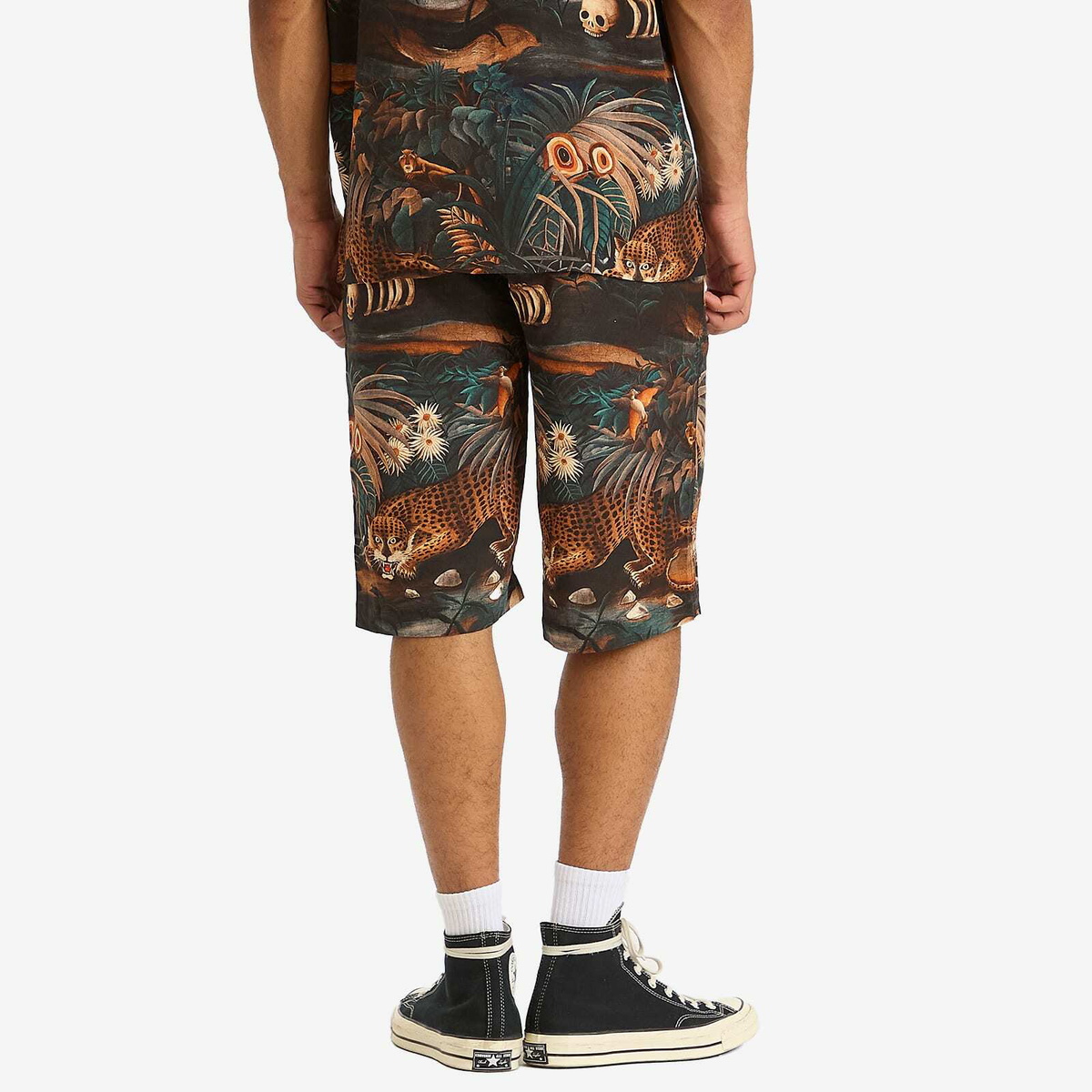 Endless Joy Men's Leopard Jungle Shorts in Multi
