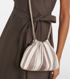 Brunello Cucinelli Mellow Small striped crossbody bag