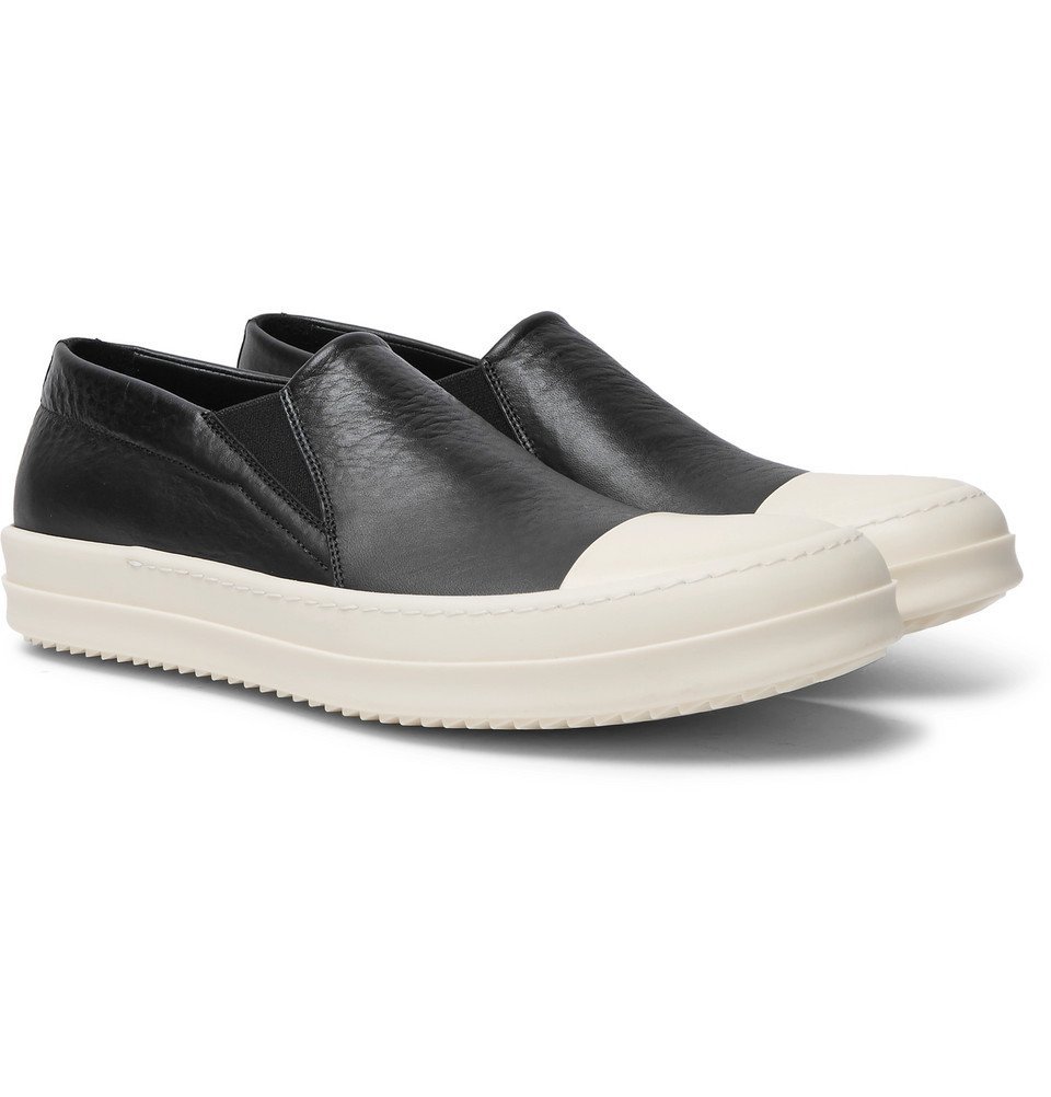 Rick Owens - Boat Leather Slip-On Sneakers - Men - Black