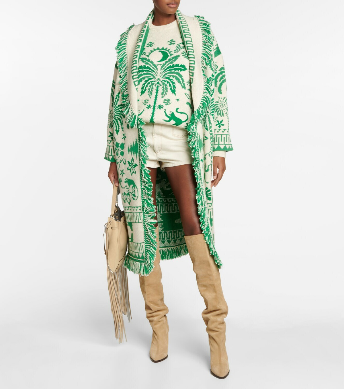 Alanui - Explosion of Nature jacquard sweater