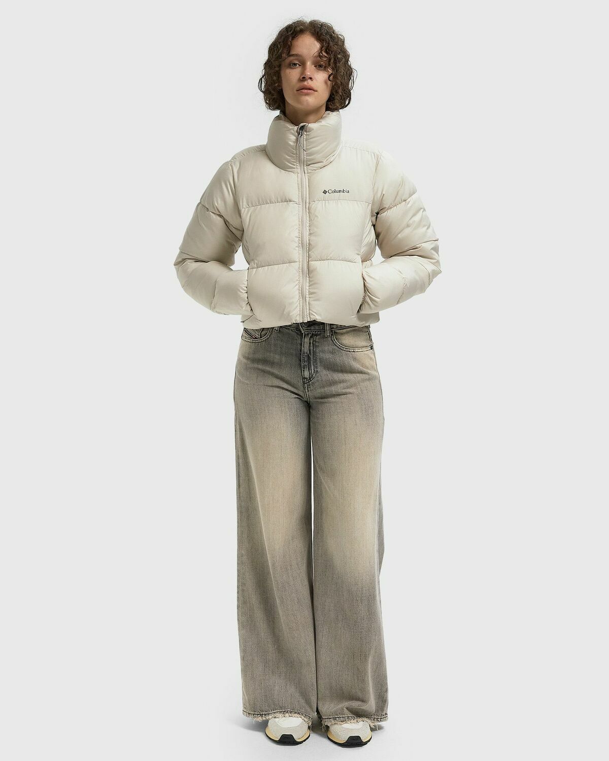Columbia Puffect™ II Cropped Jacket Beige Womens Down & Puffer Jacket