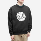 Café Mountain Men's Flow Logo Crew Sweater in Charcoal Black