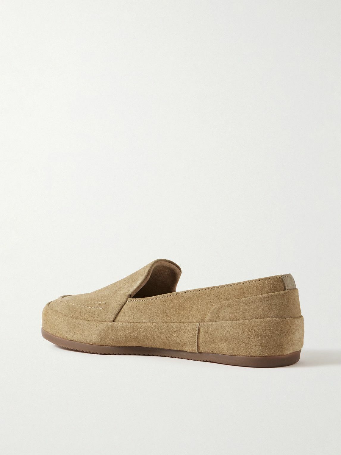 Mulo - Fleece-Lined Suede Loafers - Neutrals