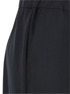SEMICOUTURE buddy Black Cropped Pants With Drawstring Waist In Cotton Woman