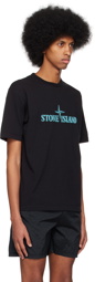 Stone Island Black Embroidered T-Shirt