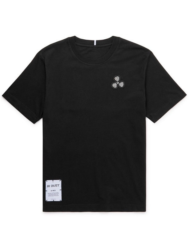 Photo: MCQ - In Dust Logo-Appliquéd Printed Cotton-Jersey T-Shirt - Black