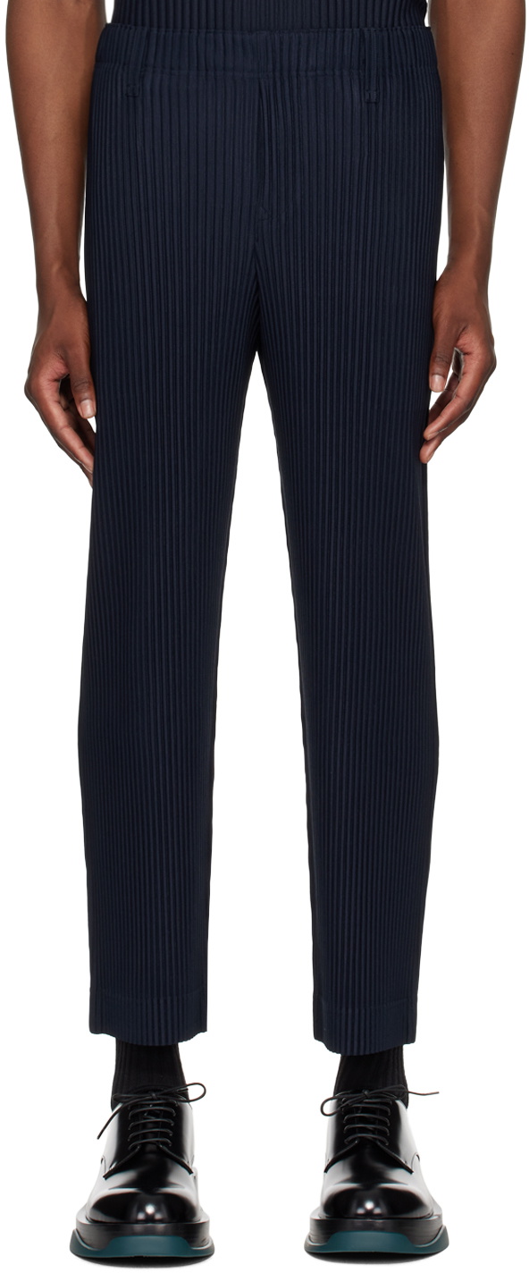HOMME PLISSÉ ISSEY MIYAKE Navy Basics Trousers Homme Plisse Issey