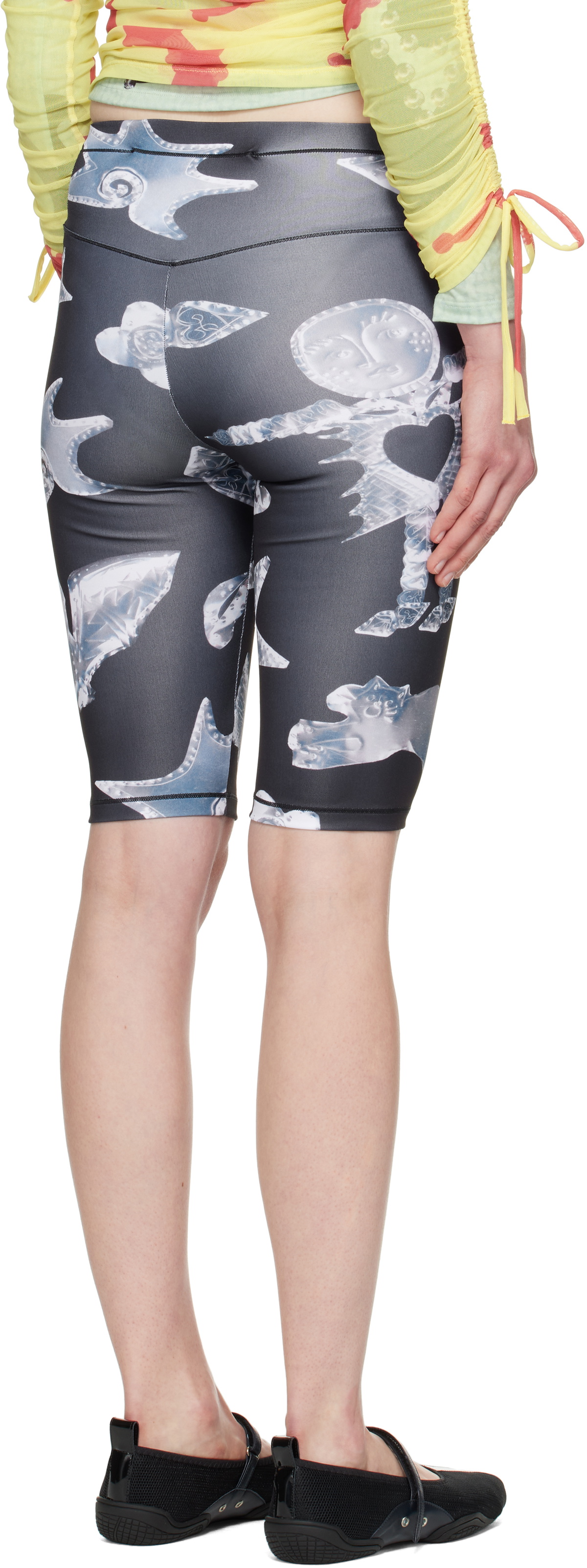 Chopova Lowena Black Workshop Bike Shorts