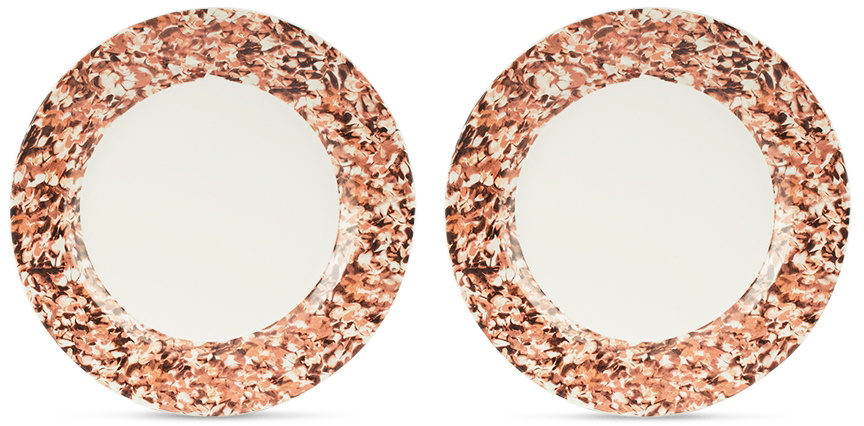 Stories of Italy White & Red Plain Plate Set