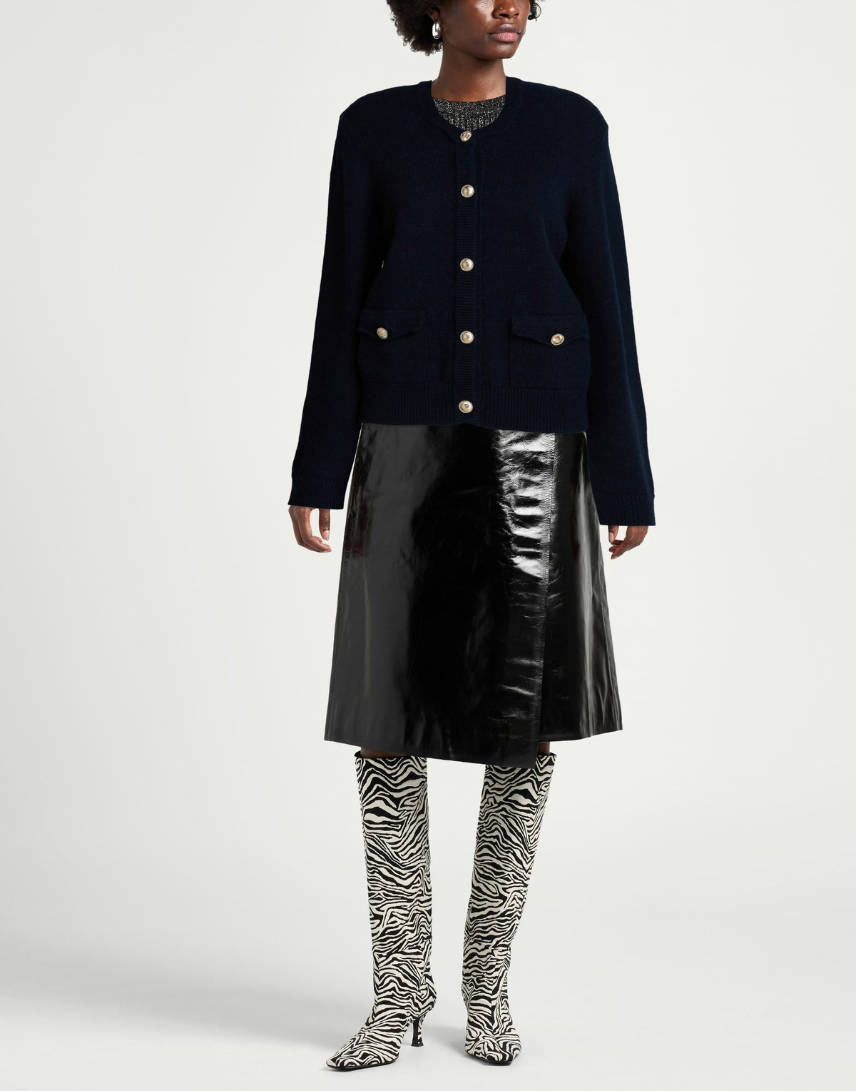 Maje Womens Cardigan in Navy