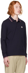 Moncler Navy Stripe Polo