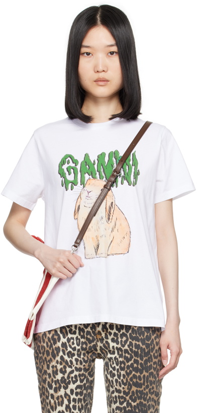 Photo: GANNI White Bunny T-Shirt