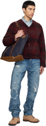 RRL Indigo Leather-Trim Denim Tote