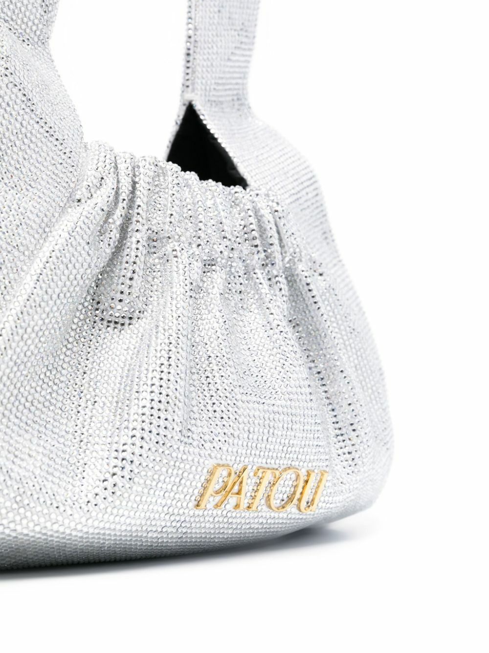 Patou Silver-Tone Le Biscuit Rhinestone Tote Bag Patou