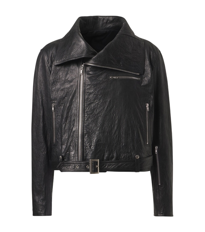 Photo: Rick Owens Dracubiker belted leather jacket