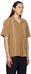 Universal Works Brown Embroidered Shirt