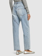 AREA Embellished Straight Denim Jeans