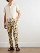 Kardo - Lisboa Straight-Leg Printed Cotton Drawstring Trousers - Yellow