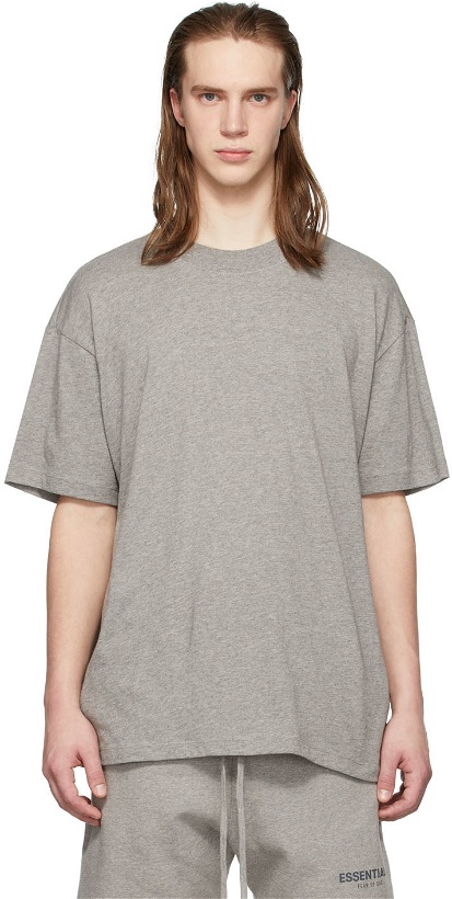 Photo: Essentials Three-Pack Grey Jersey T-Shirts