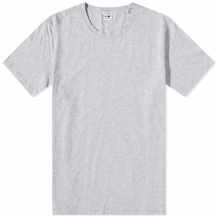 Photo: NN07 Men's Pima T-Shirt in Light Grey Melange