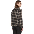 Amiri Beige and Black Shadow Plaid Shirt