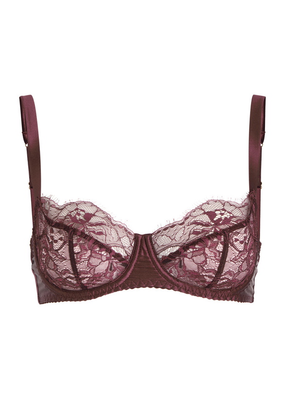 Photo: Fleur OF England Eliza Lace Underwired bra Dark Purple