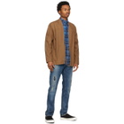 Naked and Famous Denim Blue Check Double-Faced Shirt