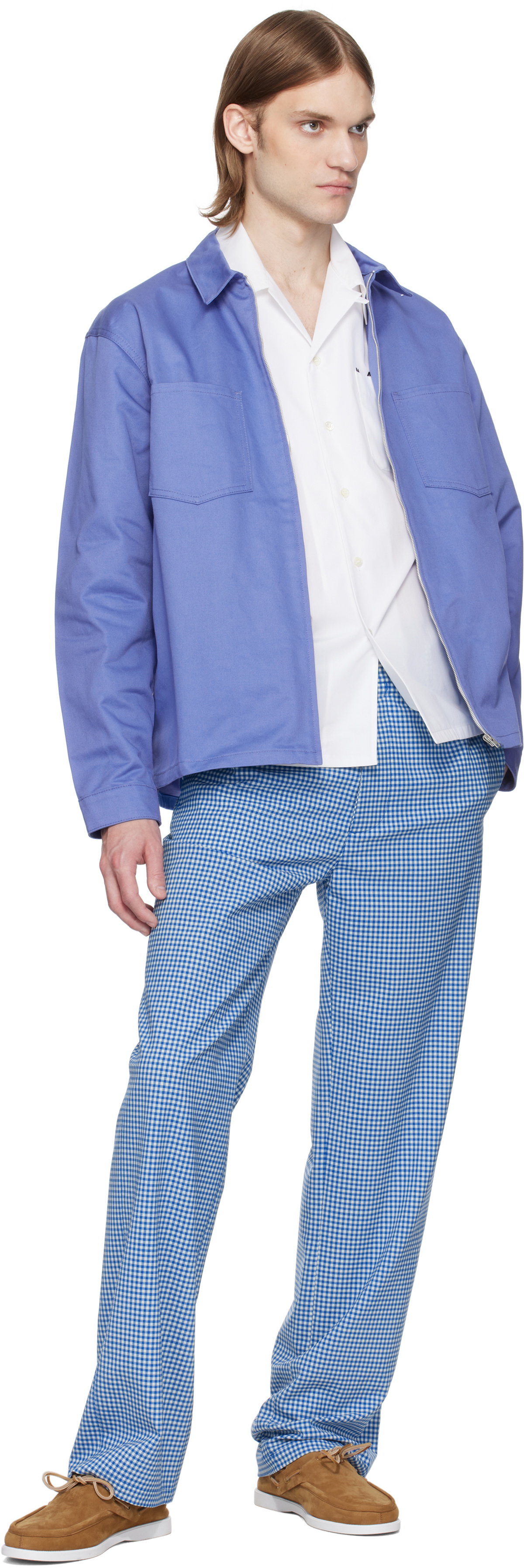 Marni Blue 'Marni' Symbol Overshirt