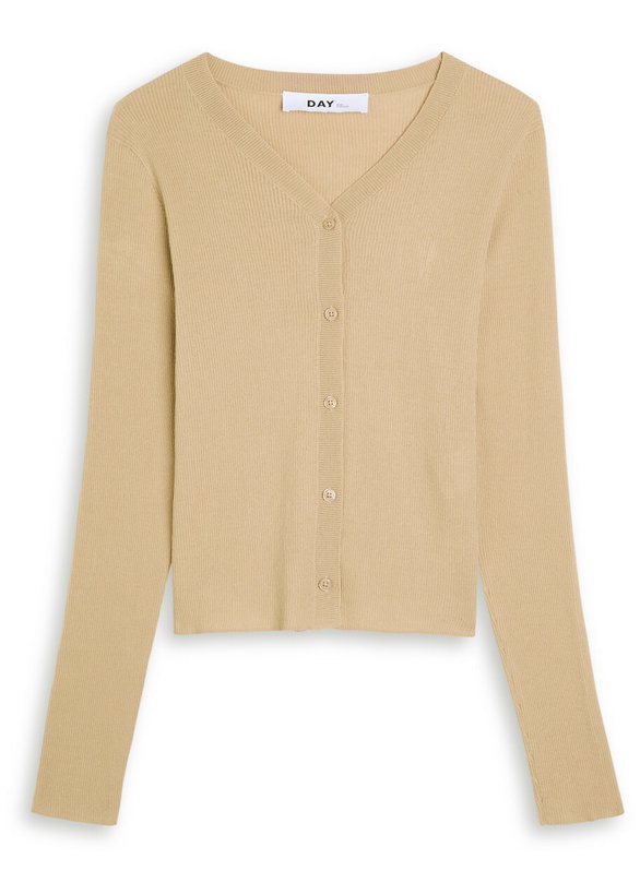 Photo: Day Birger ET Mikkelsen Briggs Ribbed Cotton-blend Cardigan Beige