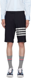 Thom Browne Navy 4-Bar Shorts