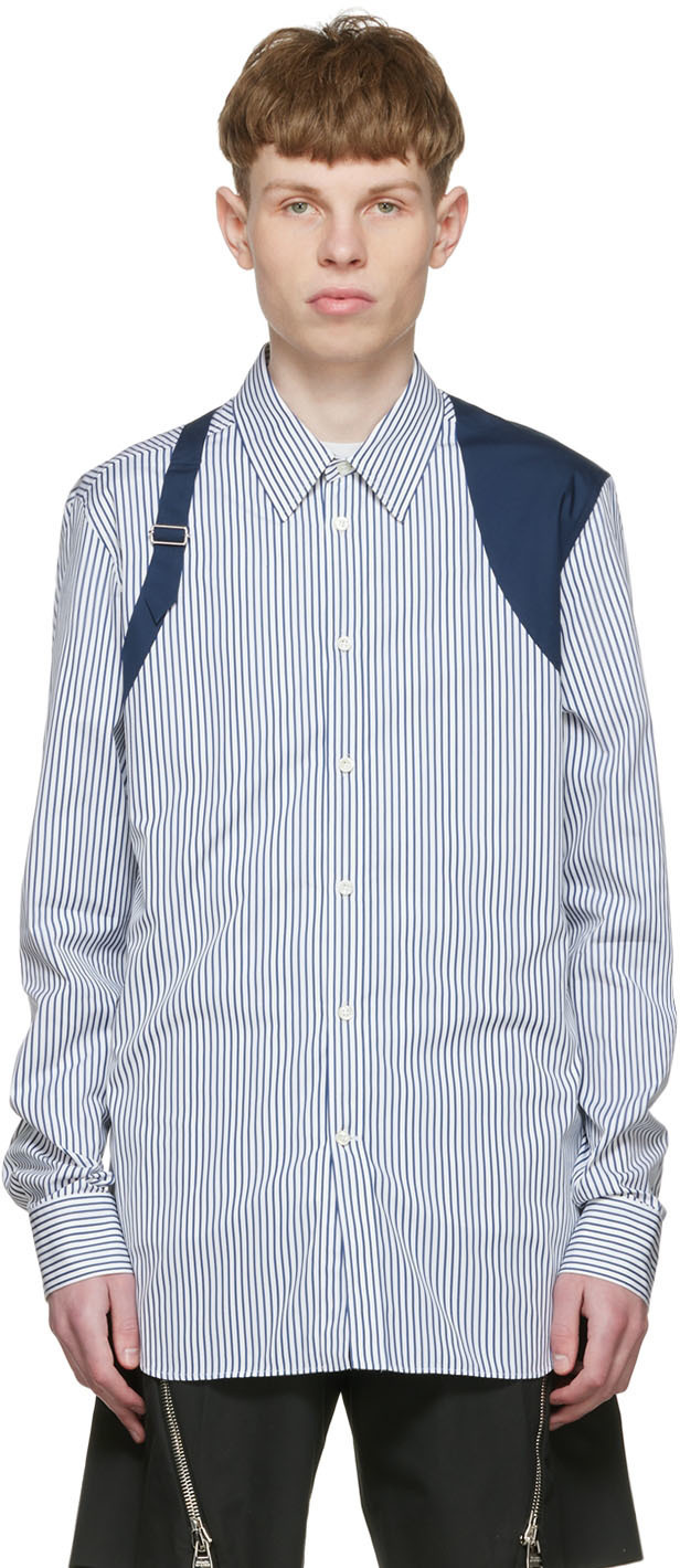 Alexander McQueen Blue Cotton Shirt Alexander McQueen