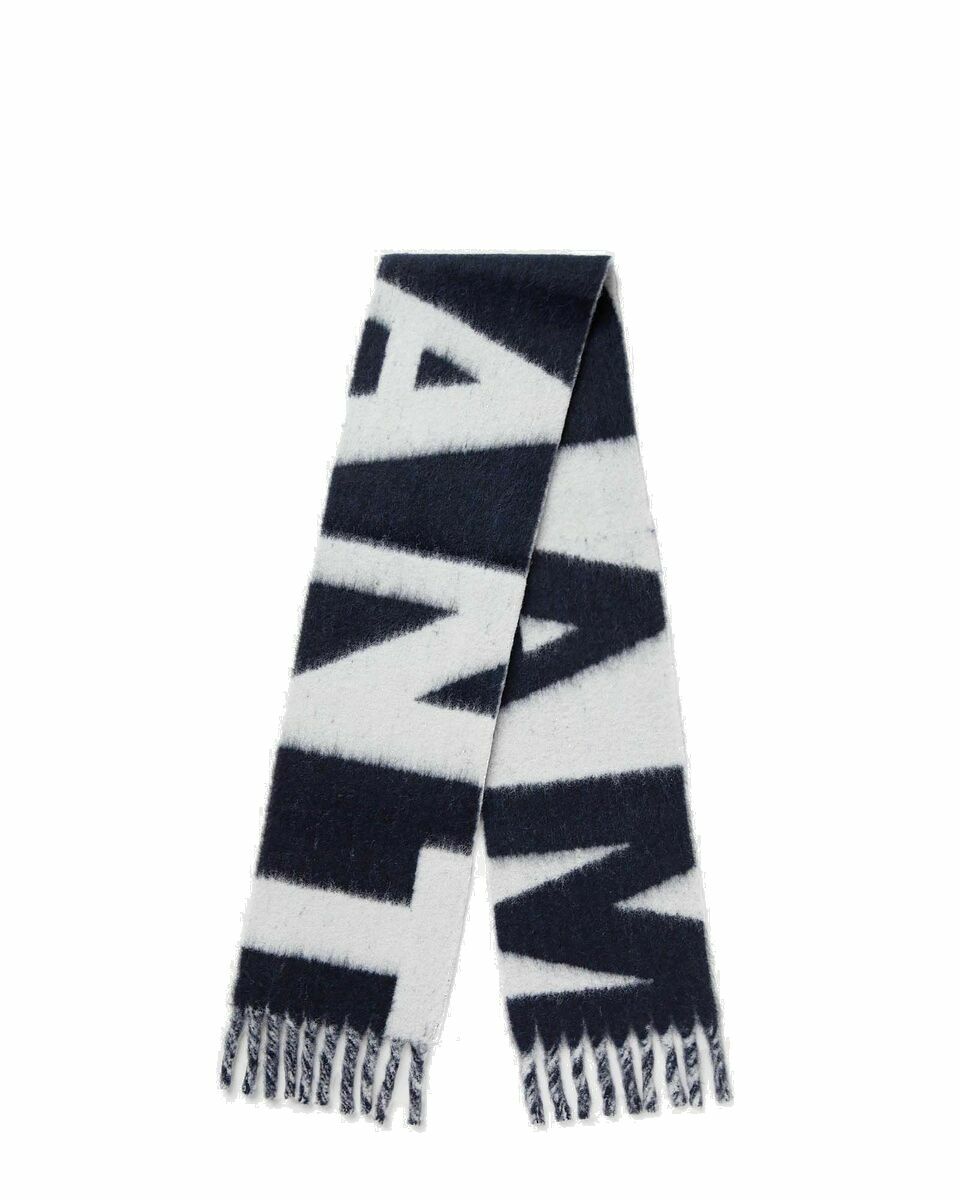 Photo: Marant Loliana Scarve Blue/White - Mens - Scarves