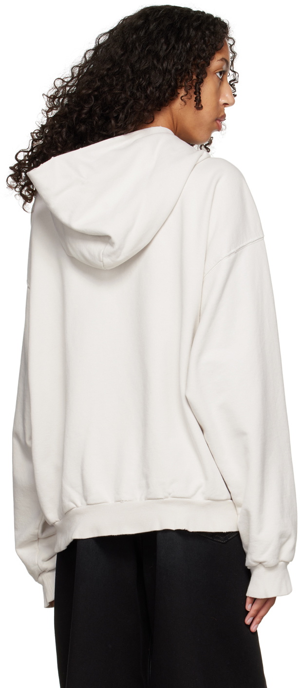 Balenciaga Off-White Embroidered Hoodie